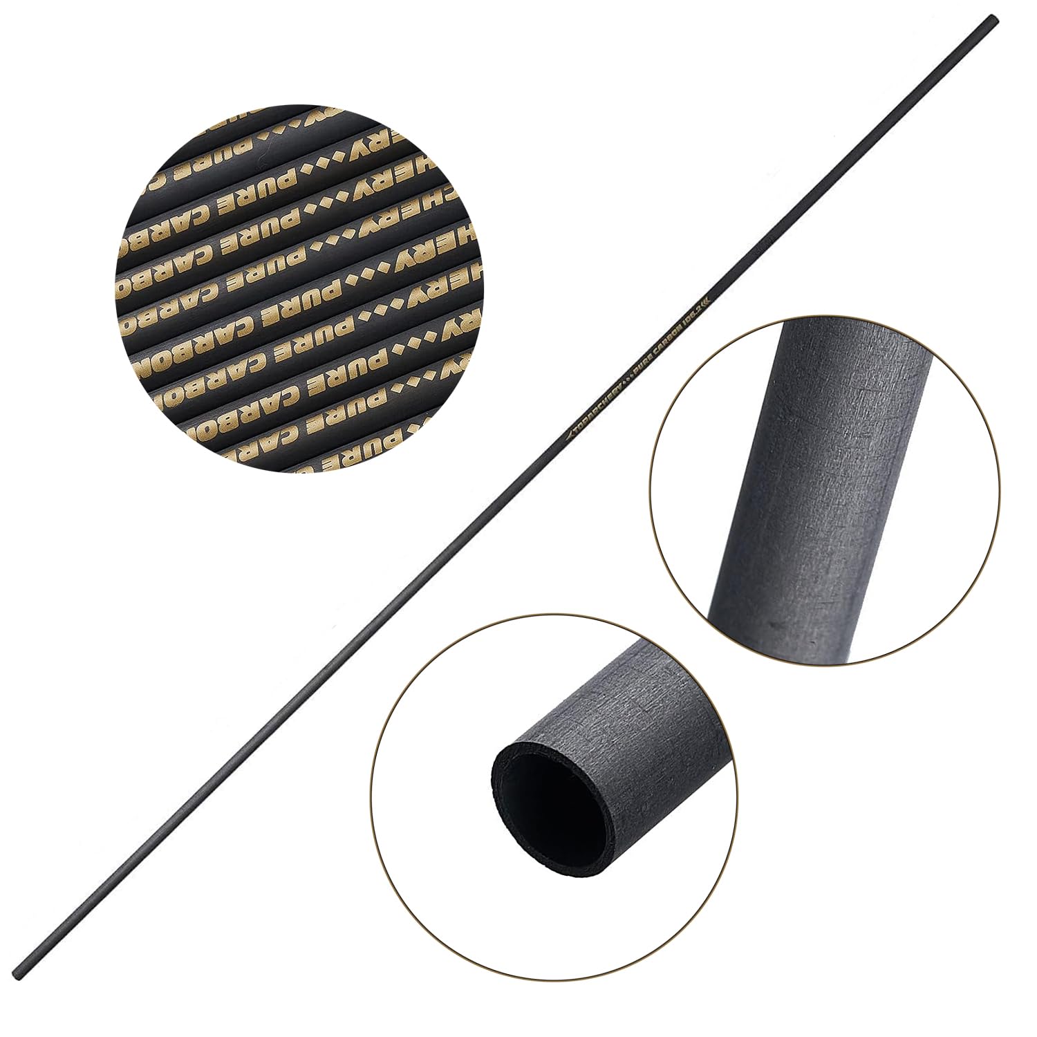 TOPARCHERY arrow shaft diameter 6.2mm closeup highlights consistent spine.