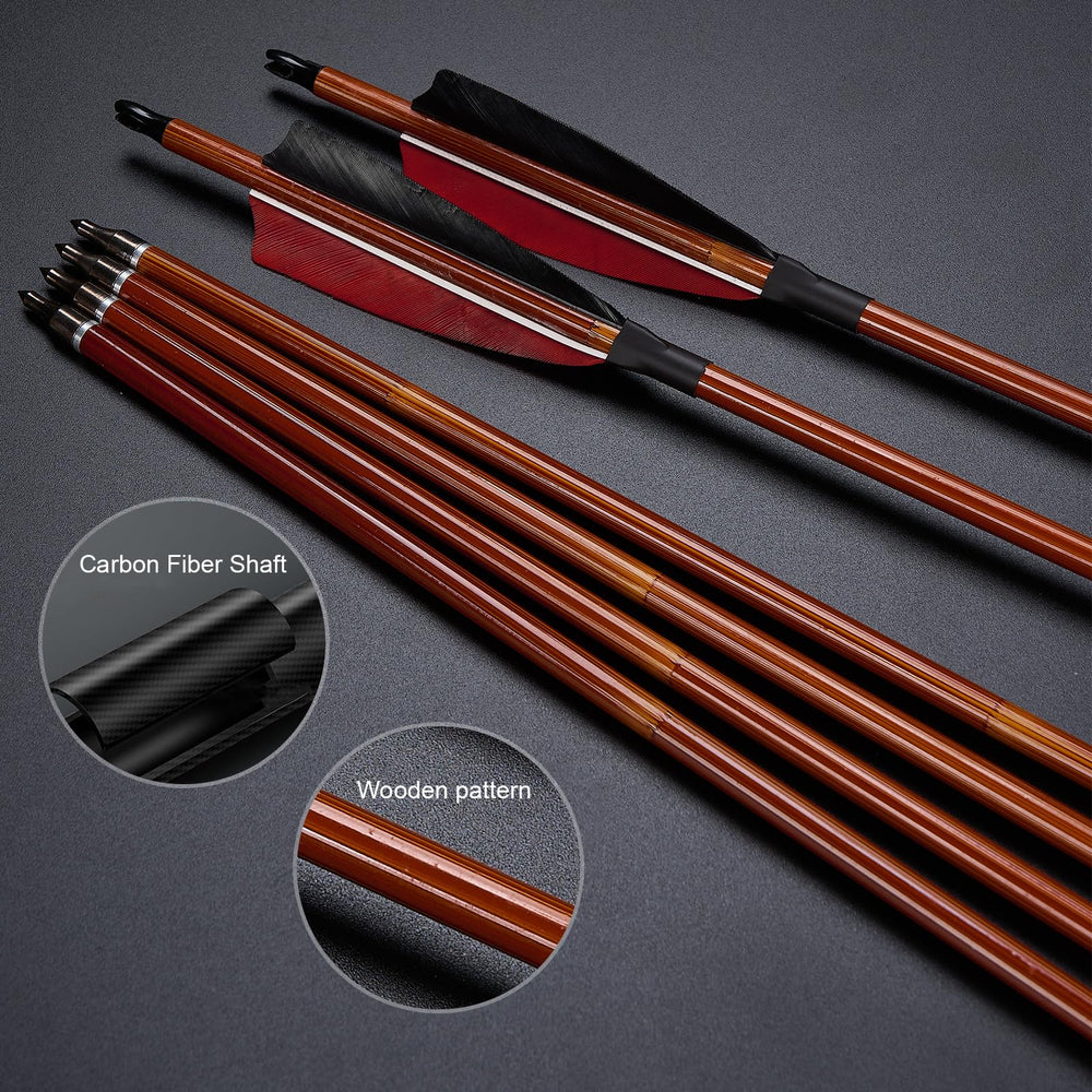 TOPARCHERY carbon arrow offers durable construction for long-lasting archery practice.