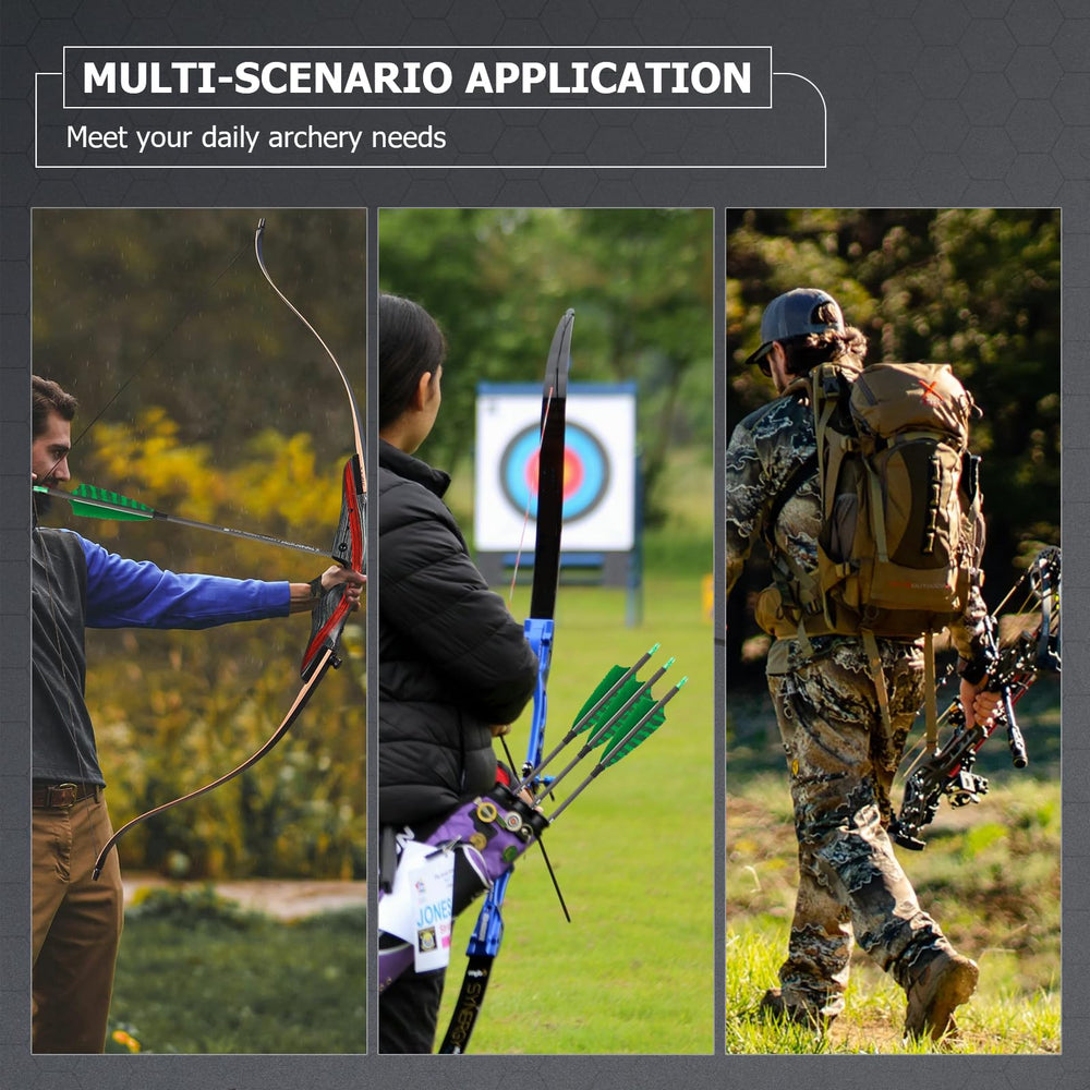 TOPARCHERY green and black arrow pack for easy identification during practice.