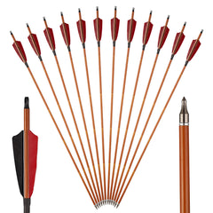 TOPARCHERY premium 30in carbon arrow with brown shaft for durable practice and hunting.