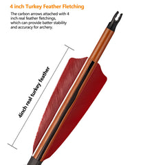 TOPARCHERY removable 100gr field point on arrow enables easy tip replacement.