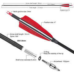 TopArchery removable 100-grain field tips for easy upgrades and reliable target penetration.