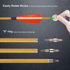 TOPARCHERY turkey feather fletching 4in stabilizes flight during practice