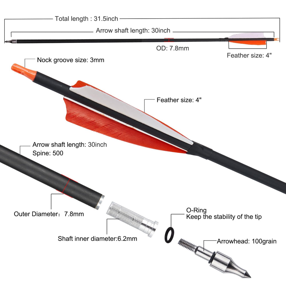 TOPARCHERY turkey-feather fletching arrow flight closeup