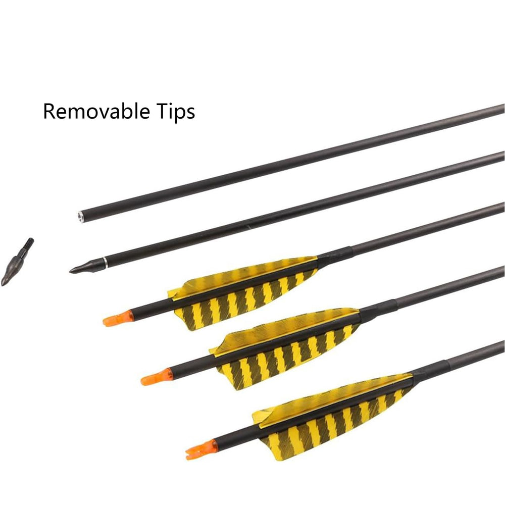 TOPARCHERY yellow black arrow color improves visibility during practice