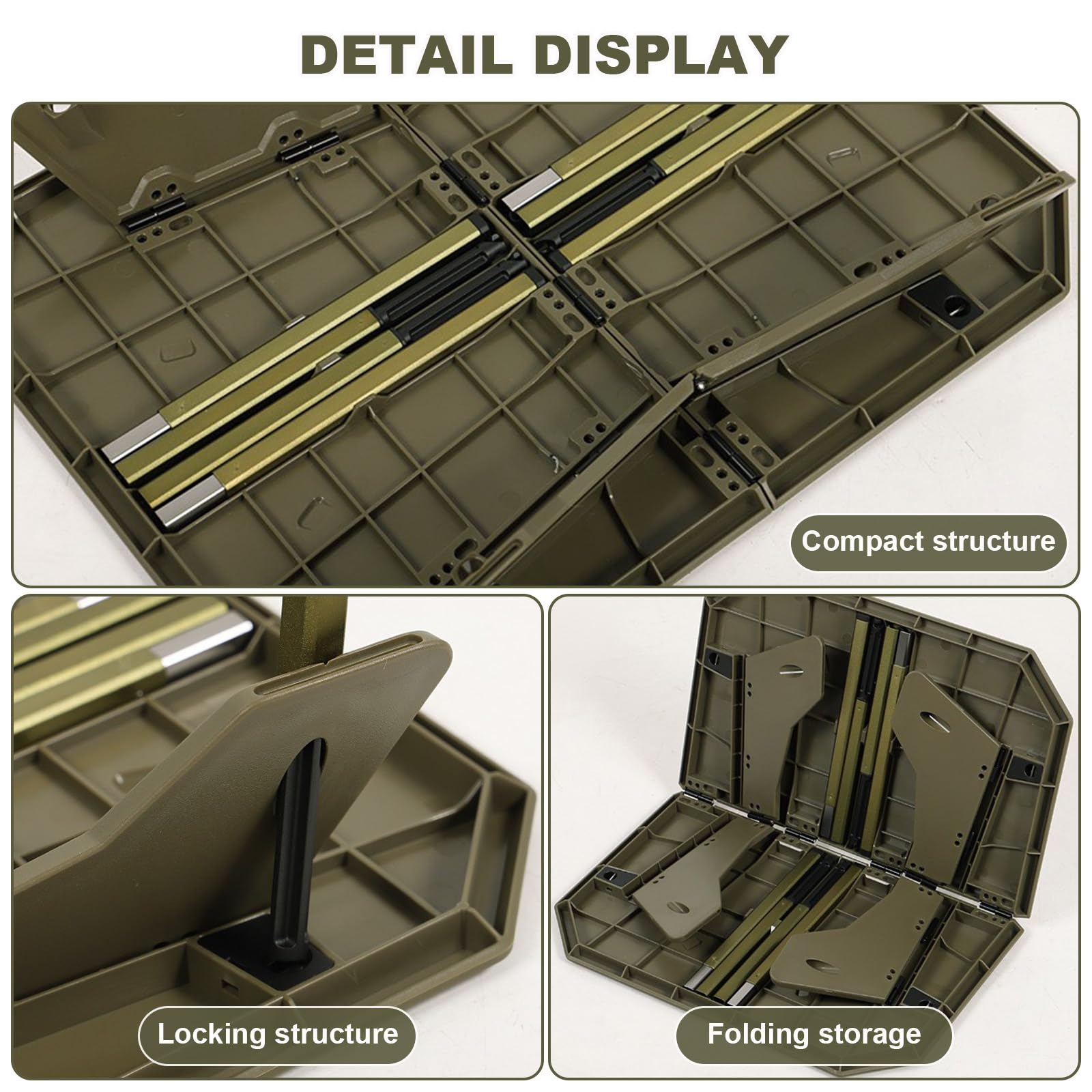 TOPCHANCES sturdy surface acts as a reliable camping side table for gear and meals.