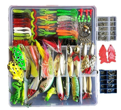 Topconcpt 275-piece fishing lure kit displayed in PVC box