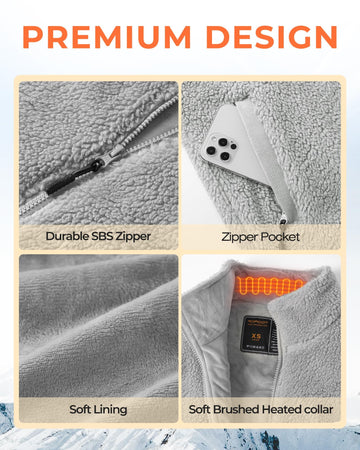 Topdot fuzzy fleece vest outer-pockets offer secure storage.