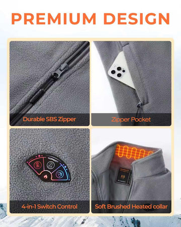 Topdot heated vest in an outdoor work setting maintaining core warmth.