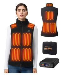 Topdot heated vest women front view showing sleek design for all-day warmth.