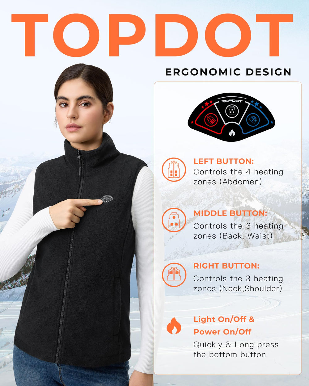 Topdot heated vest women gift-ready packaging makes a thoughtful winter gift.