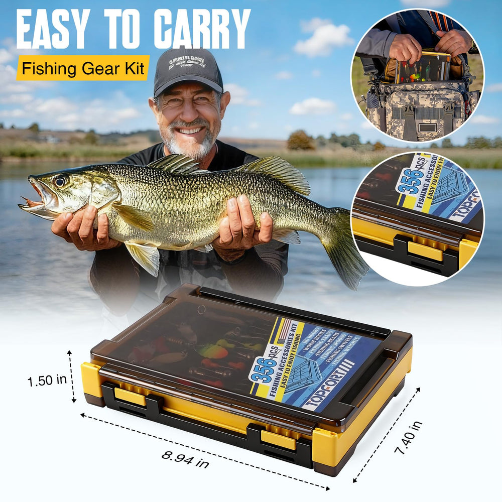 TOPFORT dense EVA base protects hooks and reduces snag risk in storage.