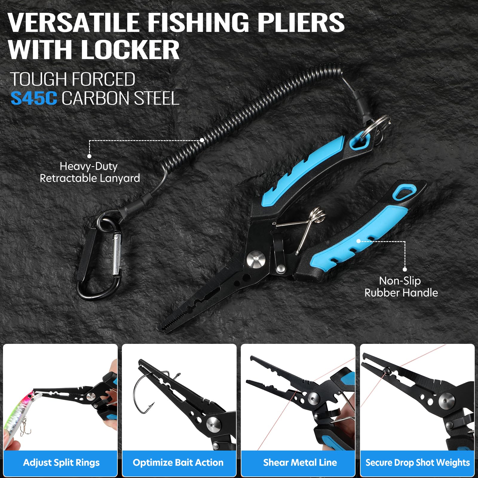 TOPFORT fishing line cutter for quick line trimming