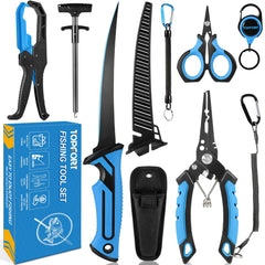 TOPFORT saltwater fishing pliers with tungsten carbide cutters