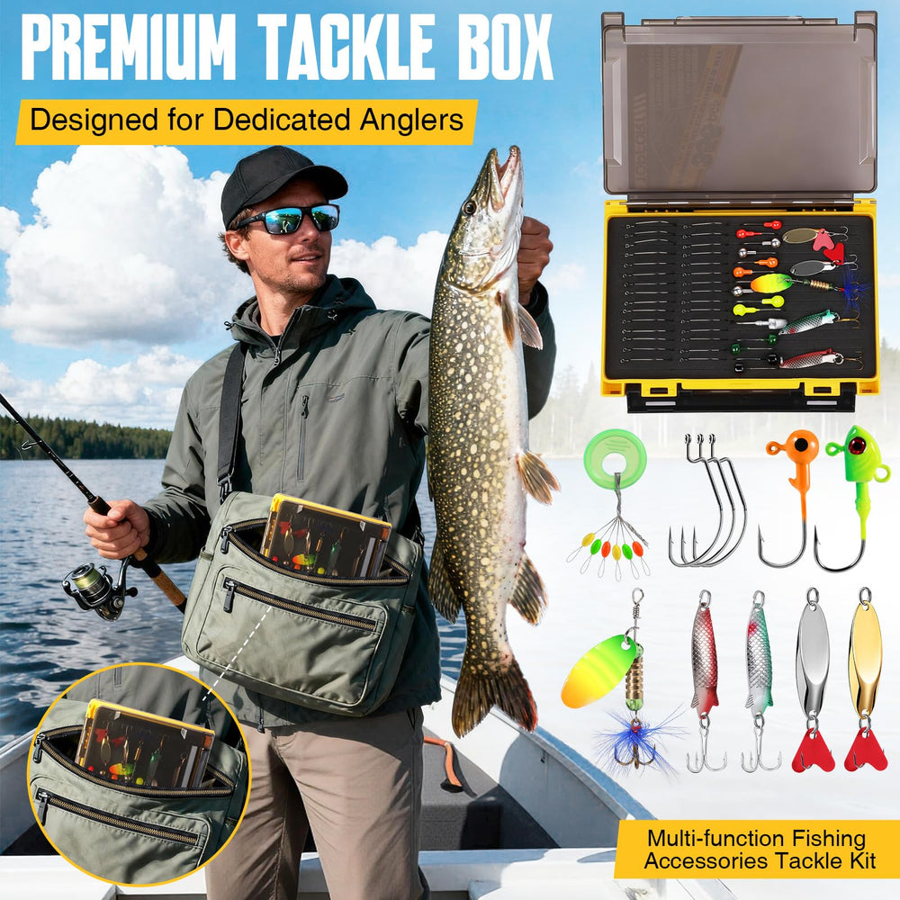 TOPFORT swivels and duo-lock snaps show secure connections for quick, reliable rigs.