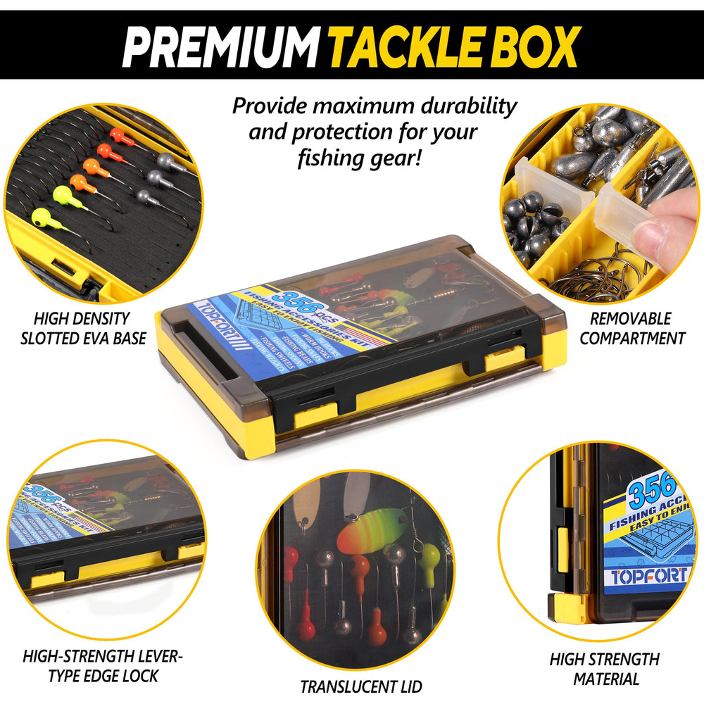 TOPFORT weights and sinkers collection enables precise depth control for different fish species.