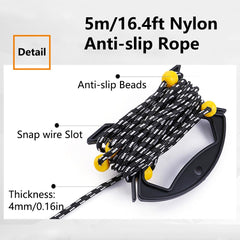 TopHomer Foldable Fish Bait Bucket anti-slip handle for secure lifting.