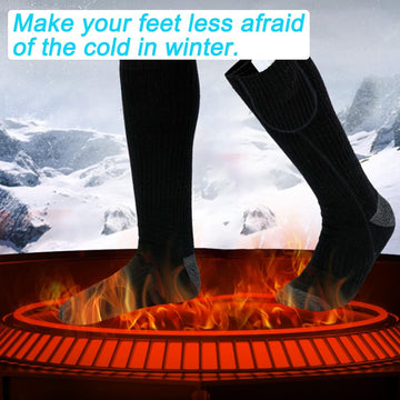TopHomer heated socks reinforced toe and heel during activity