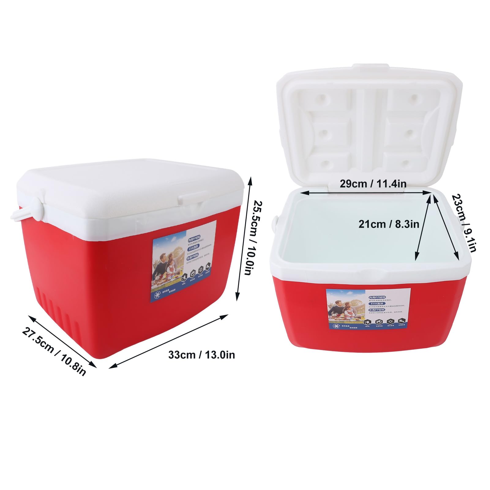TOPINCN 13L cooler with carry handle offers easy transport on camping trips