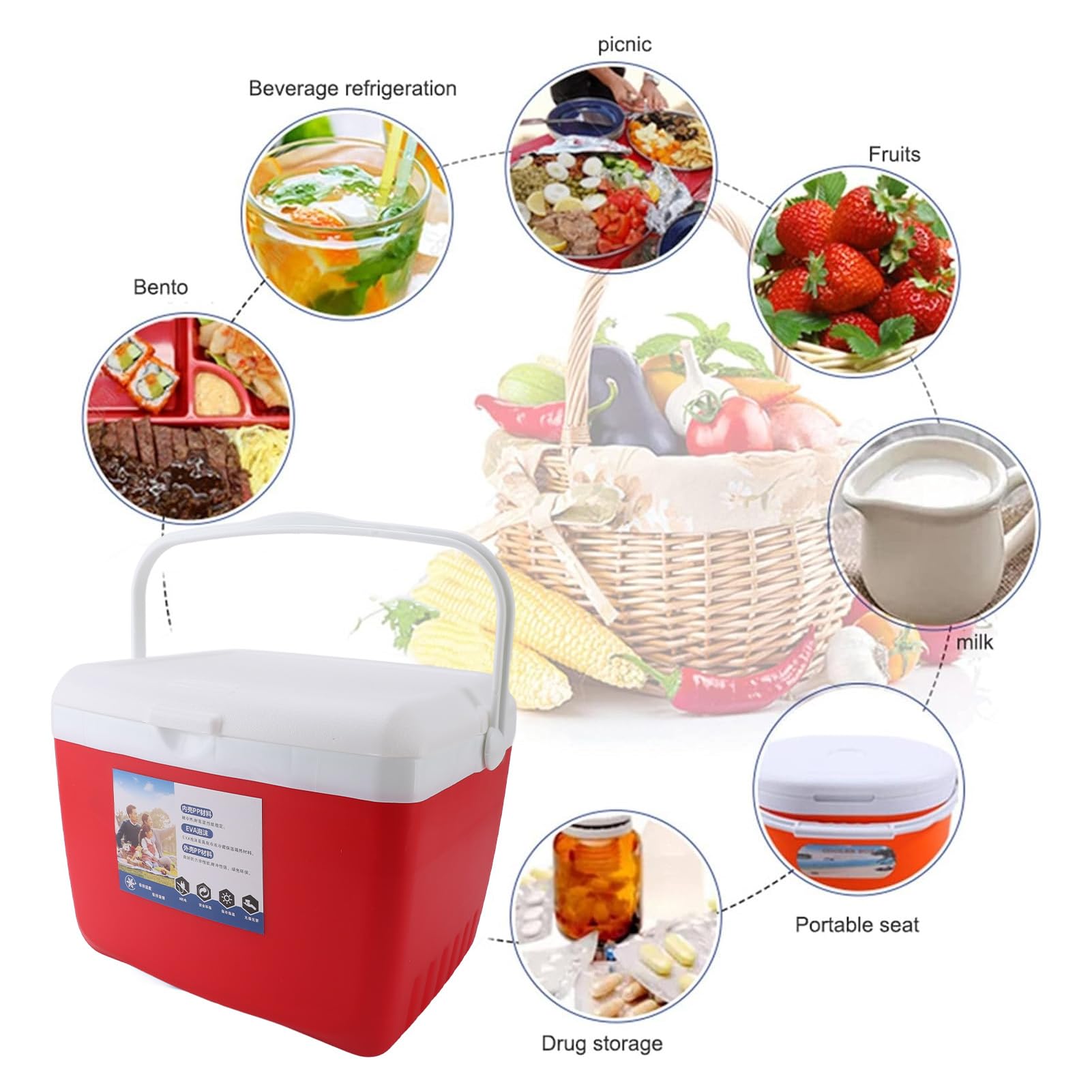 TOPINCN 13L cooler for outdoor dining setups keeps items fresh during picnics