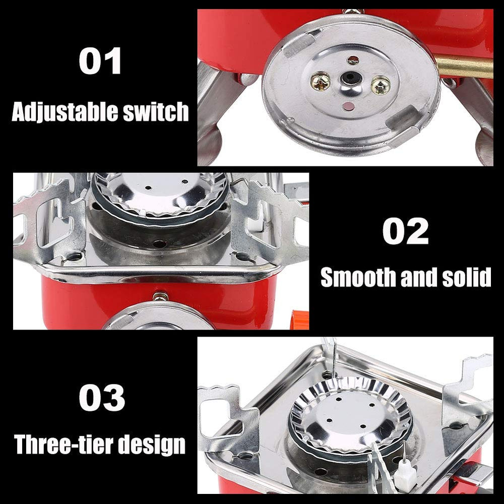 Topincn camping stove delivers even heat for efficient outdoor cooking.