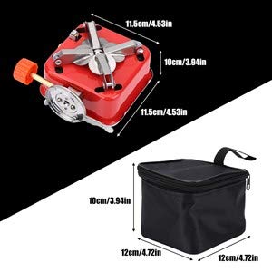 Topincn camping stove with side gas inlet for easy fueling and setup.