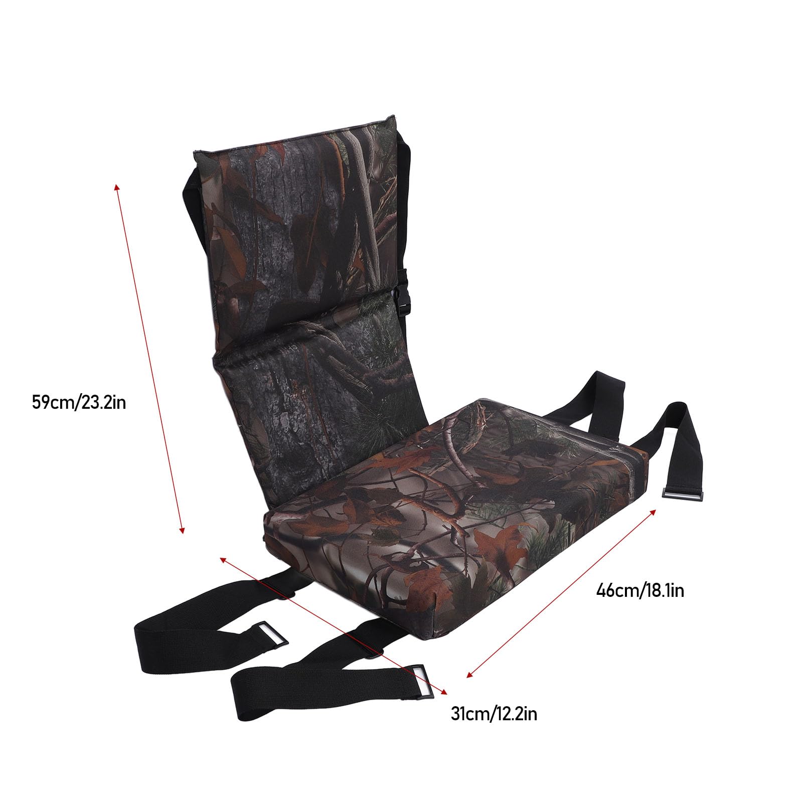 TOPINCN seat replacement back view highlights thick sponge and lumbar support.
