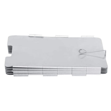 TOPINCN outdoor stove windscreen in 11-plate folded setup providing wind protection