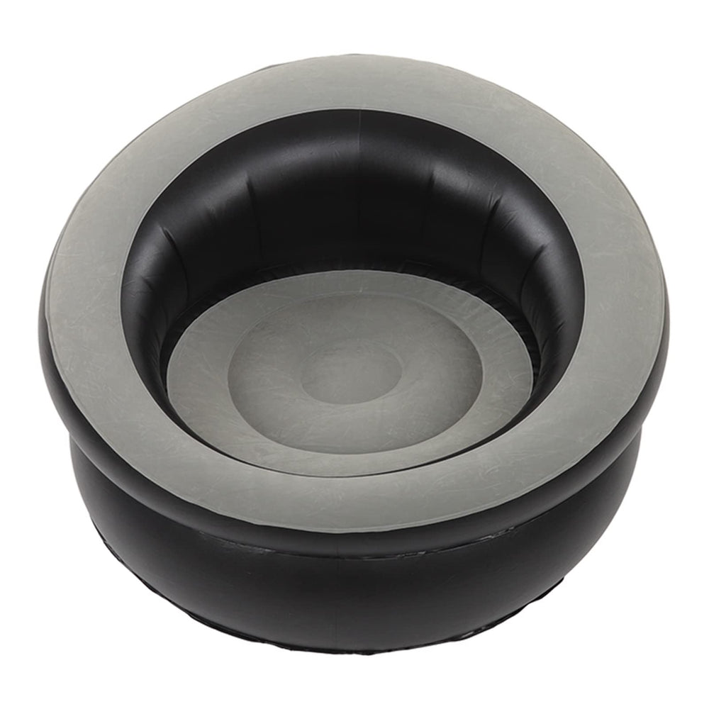 TOPINCN PVC Inflatable Couch in grey, portable comfort for home and travel.