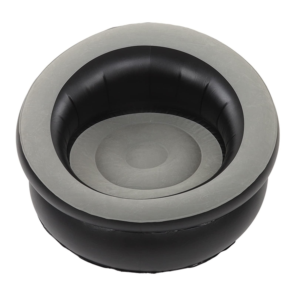TOPINCN PVC Inflatable Couch in grey, portable comfort for home and travel.