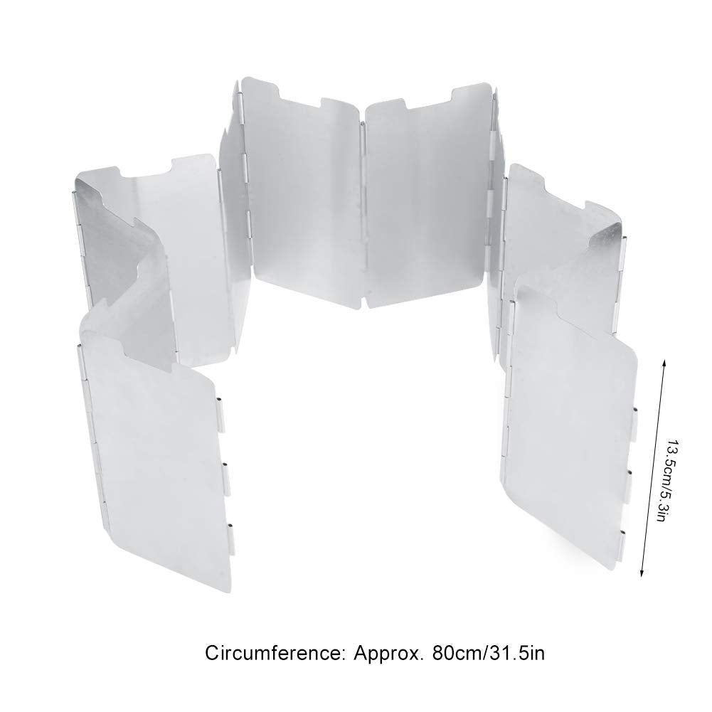TOPINCN stainless steel windscreen compact for easy transport and storage