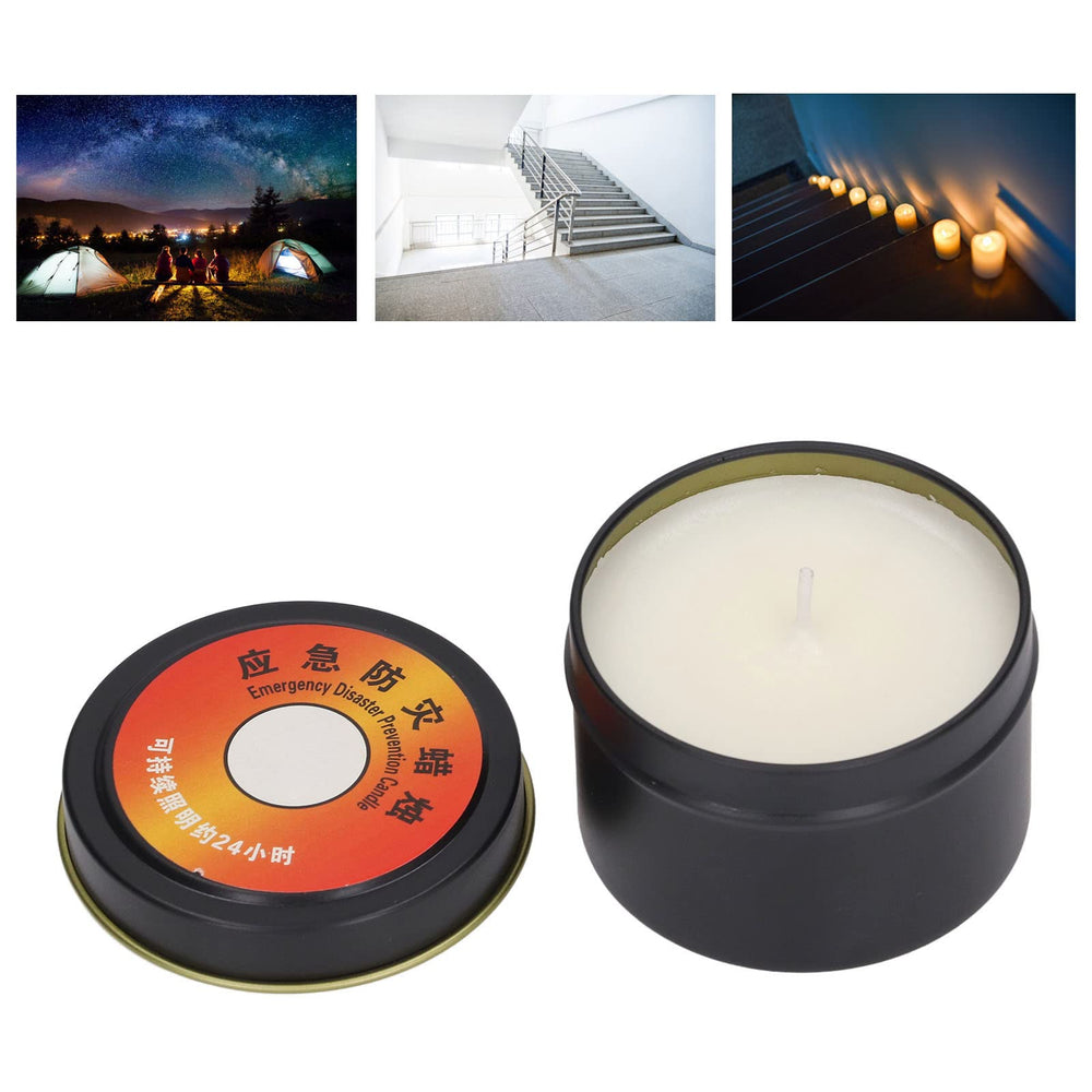 TOPINCN 24-hour burn candle provides long-lasting outdoor lighting.