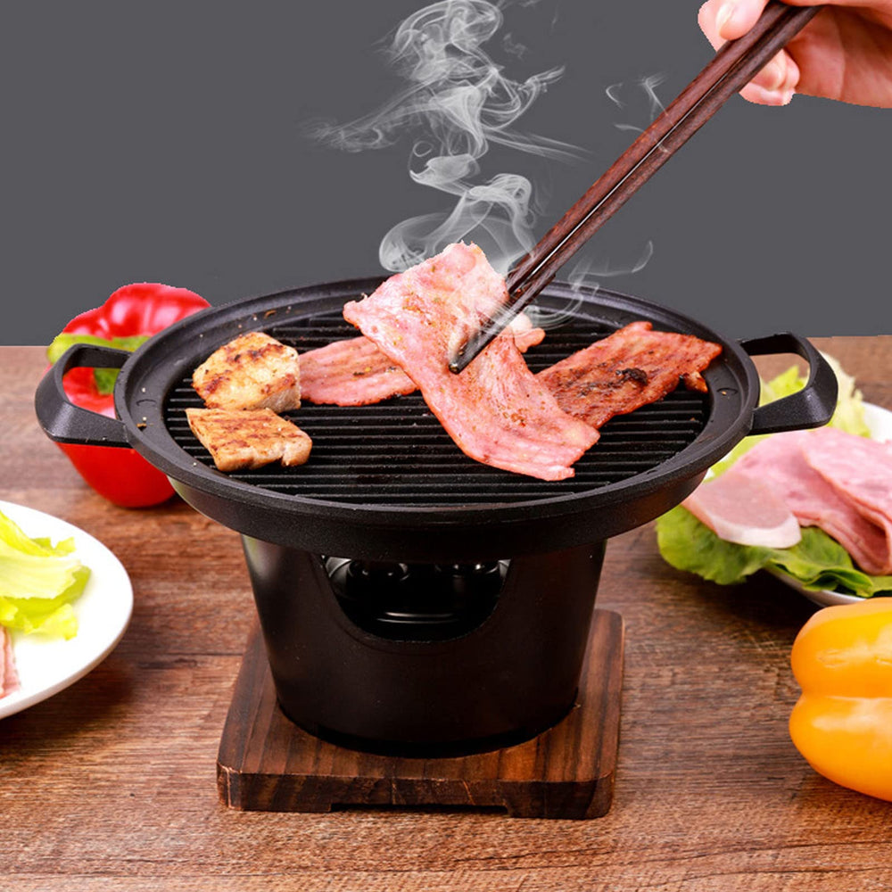 Topincn wooden base shields table from heat during grilling
