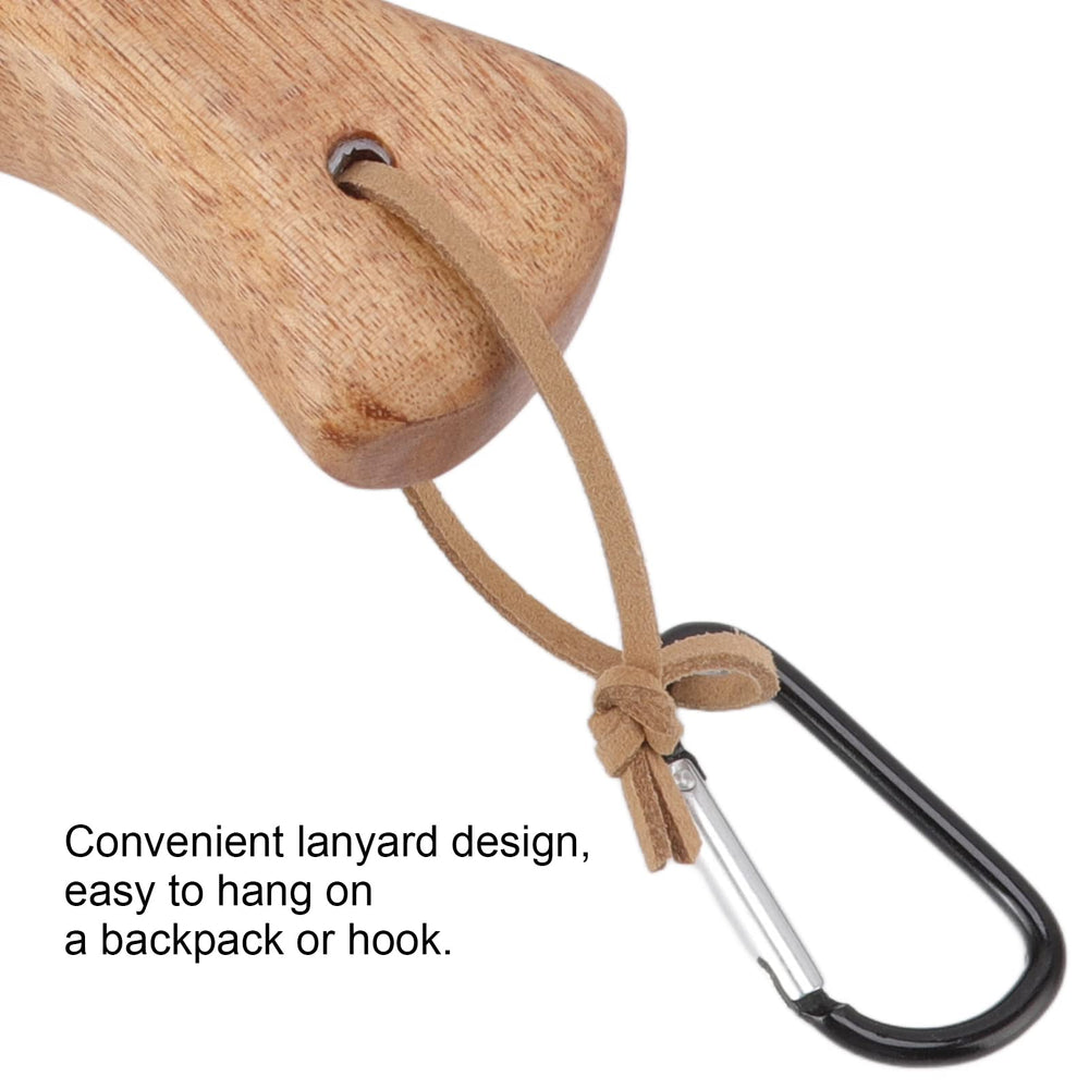 TOPINCN wooden cup ready to hang on backpack or kitchen hook.