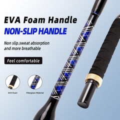 Topline Tackle EVA grip improves comfort and control in wet conditions