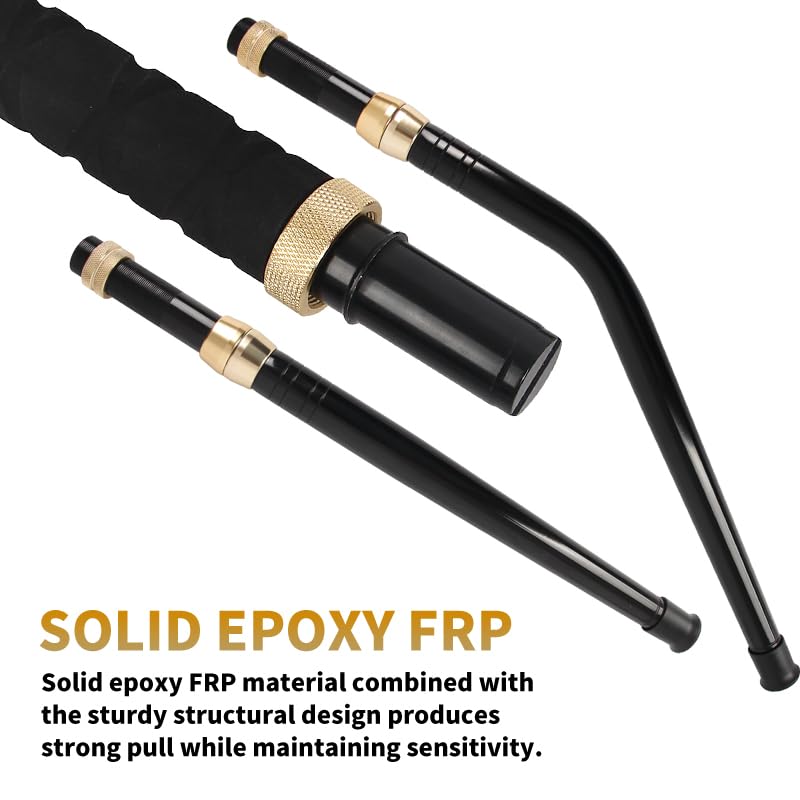 Topline Tackle BlueSpear 6'6 Bent Rod in-use demonstrates deep-drop capability and line control.