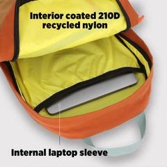 Topo Designs Daypack Classic charcoal side water bottle pocket for easy hydration