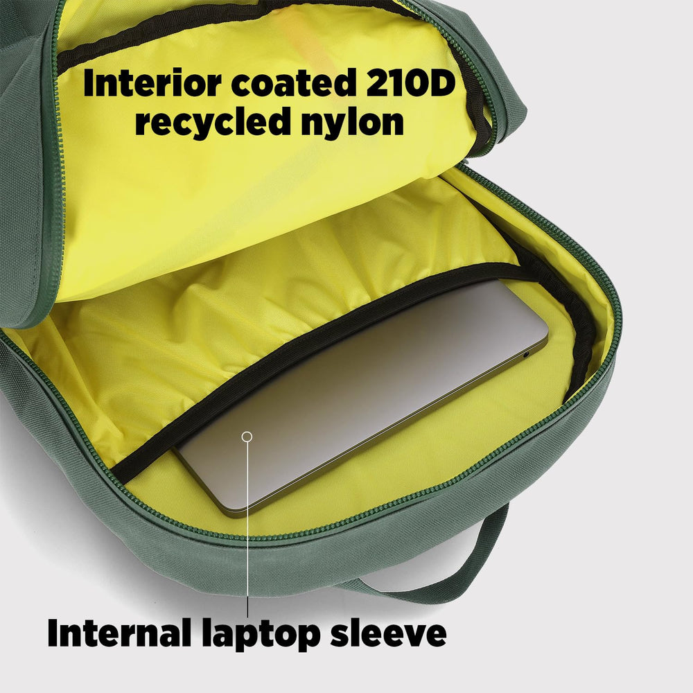 Topo Designs Daypack Tech expandable side pockets enhance on-the-go hydration and storage.
