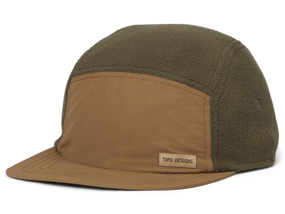 Topo Designs Full Dome Fleece Cap Beetle front view for warm, structured outdoor wear.