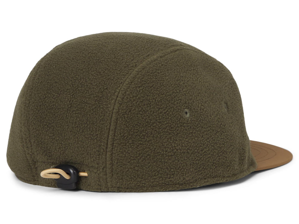 Topo Designs Full Dome Fleece Cap Dark Khaki side view for everyday outdoor comfort.