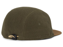 Topo Designs Full Dome Fleece Cap Dark Khaki side view for everyday outdoor comfort.