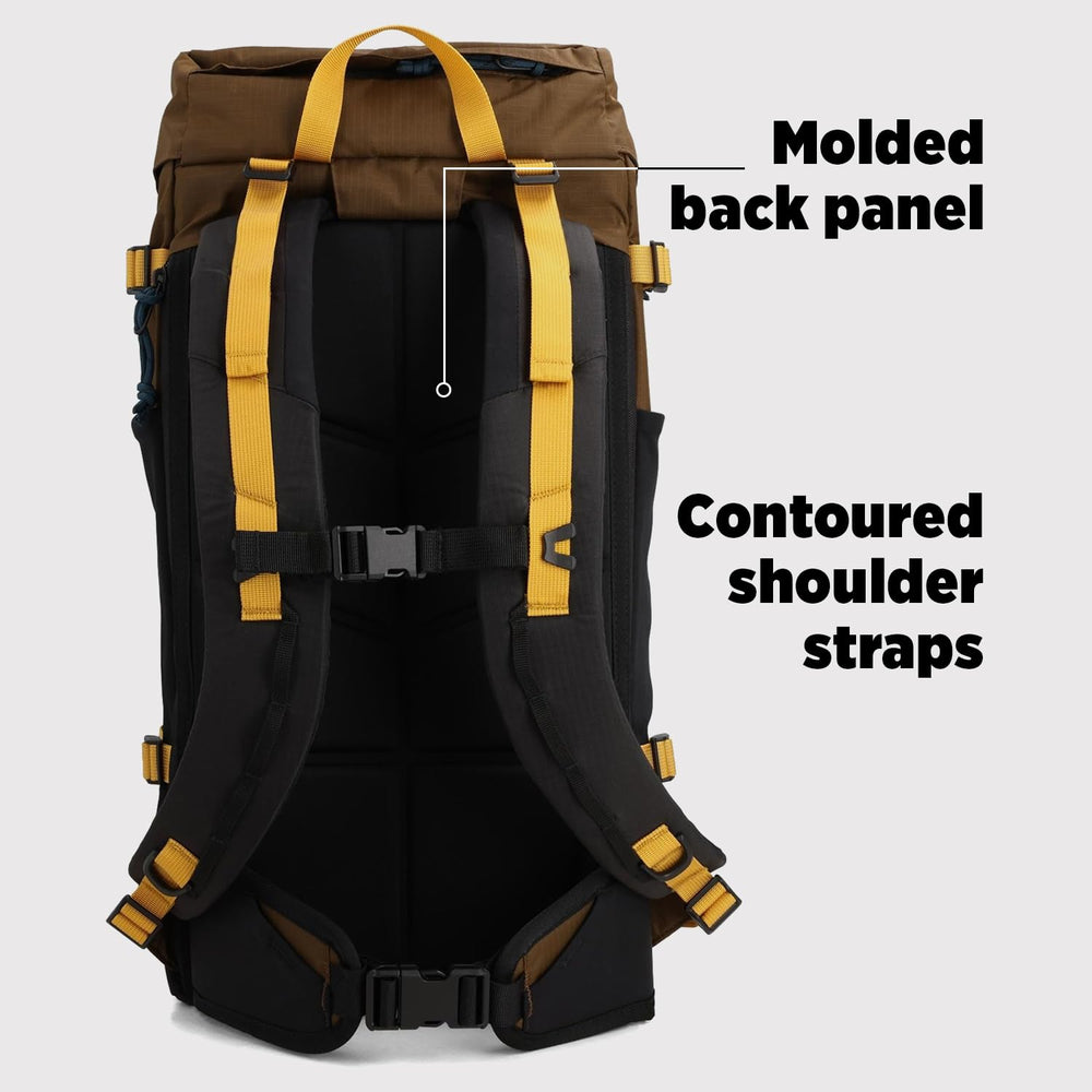 Topo Designs Rover Trail Pack 22L recycled nylon construction supports durable adventures.