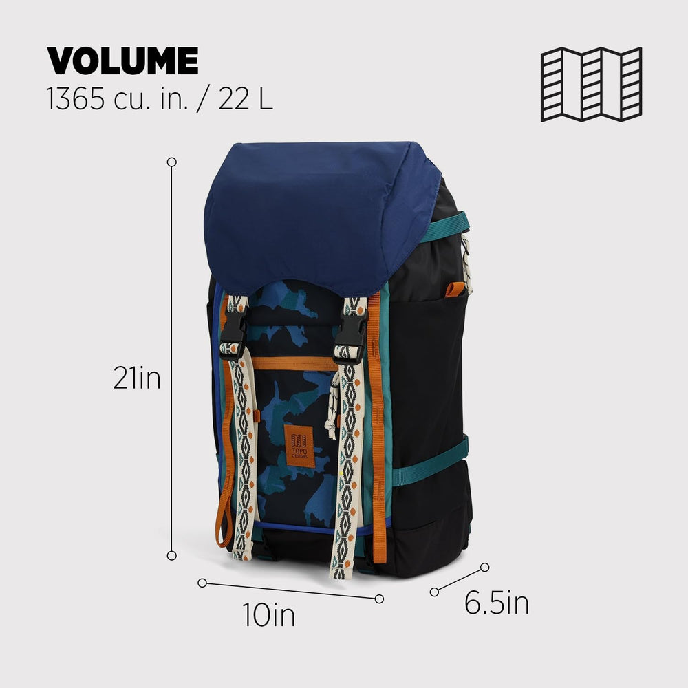 Topo Designs Rover Trail Pack padded laptop sleeve protects devices on daily trips.