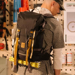 Topo Designs Rover Trail Pack waist belt offers stabilizing fit during hikes and commutes.