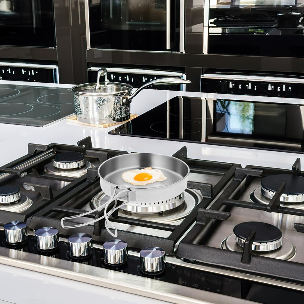 Topperfun 5-8in skillet for eggs and small portions on trails.