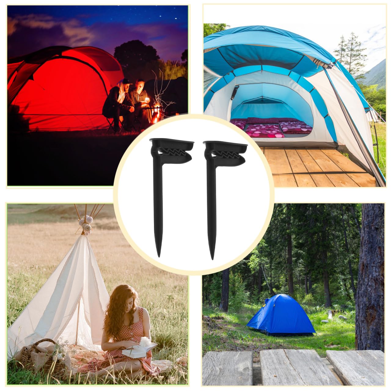 TOPPERFUN picnic blanket clip keeps mats flat on windy beaches