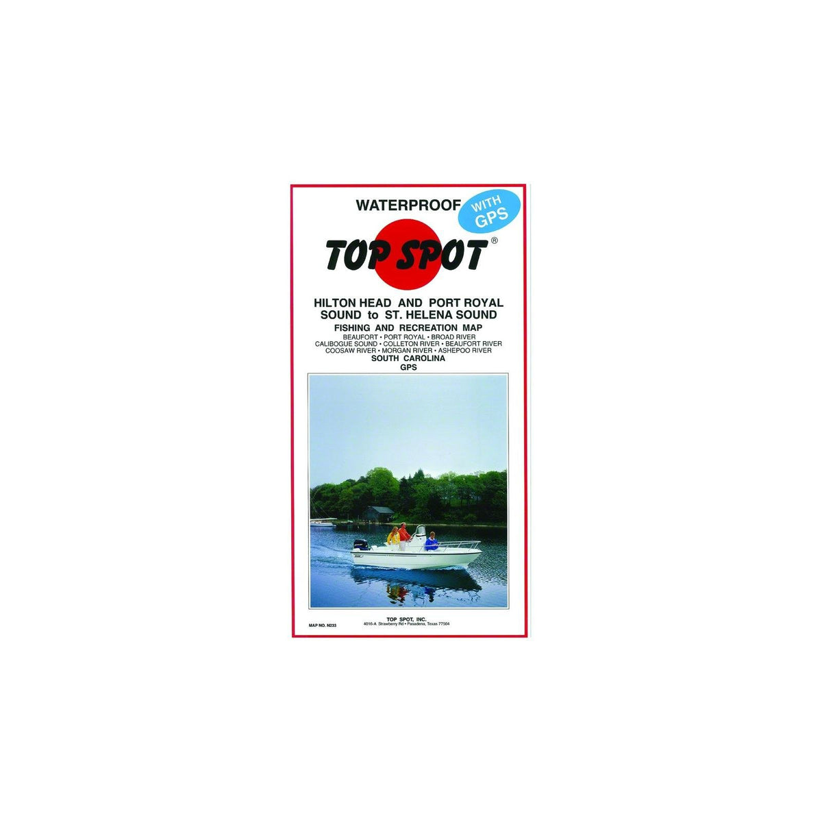 Topspot fishing map Port Royal to St Helena Sound guides outdoor trips with practical navigation