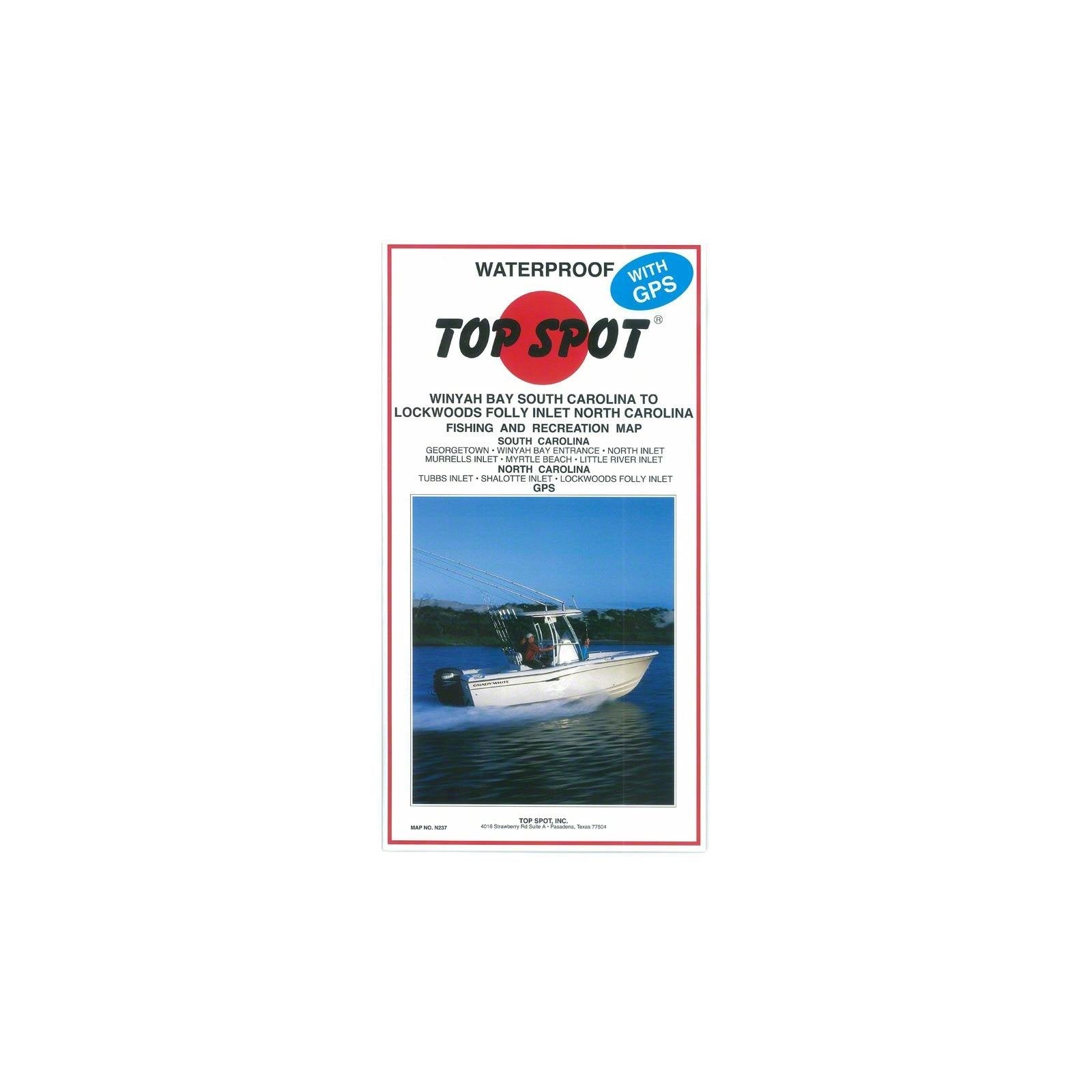 Topspot Map N237 Winyah Bay, SC Fishing Navigation Chart Canada