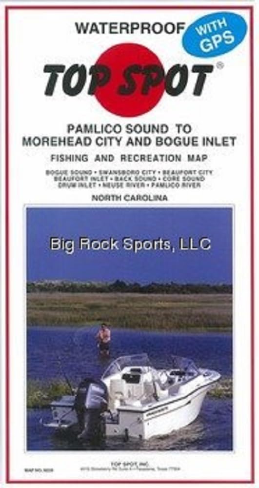 Topspot Map N239 Pamlico Sound aids navigation for fishing trips.