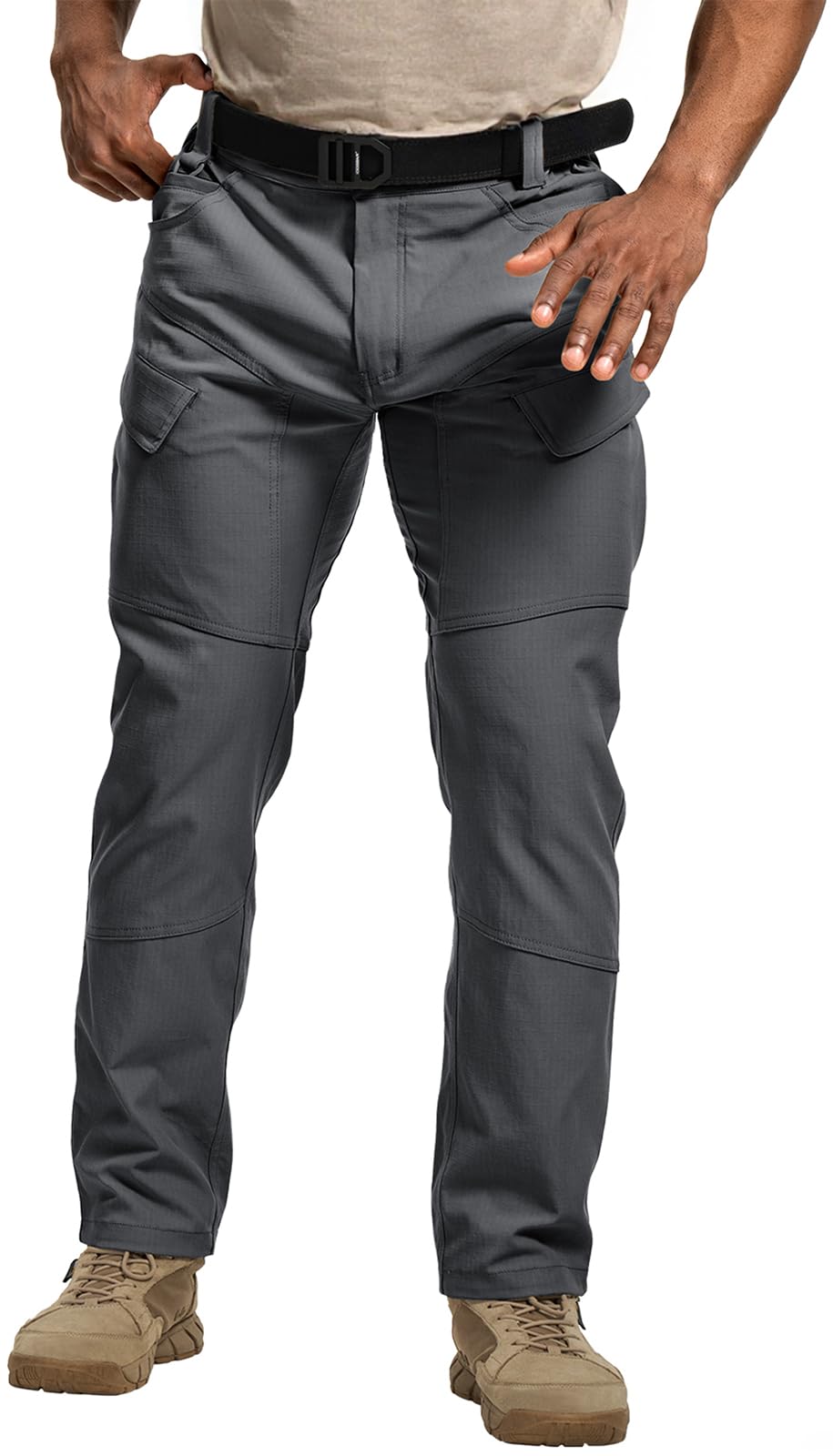 TOPTACPRO Tactical Pants fabric detail shows durable stretch for all-day movement